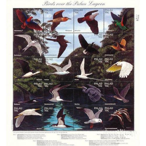 Палау 1996 птицы фауна лист ** о