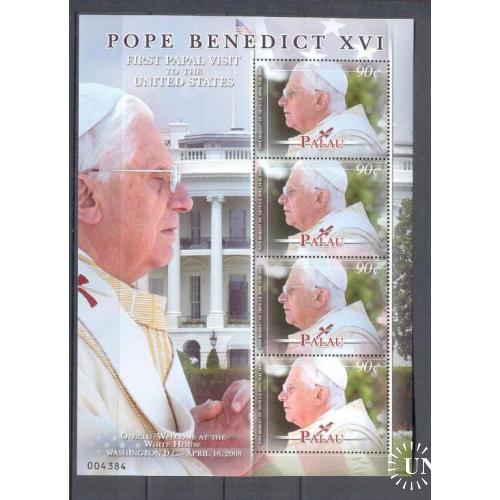 Палау 2008 Папа Бенедикт XVI религия люди **