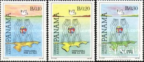 Панама 185 авиапочта Движение за Мир! карта птицы ** о