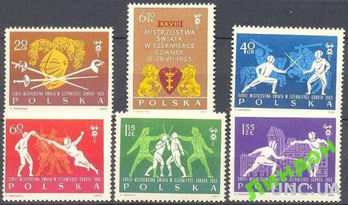 Польша 1963 спорт фехтование герб ** о