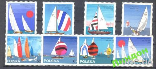 Польша 1965 спорт корабли флот яхты ** о