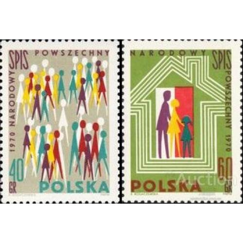 Польша 1970 перепись населения семья ** о