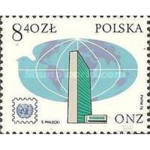 Польша 1976 25 лет марки ООН филателия птицы фауна архитектура ** о