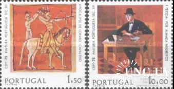 Португалия 1975 Европа Септ живопись война кони Фернандо Пессоа поэт люди ** о