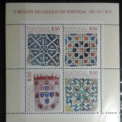 Португалия 1981 Азулежу плитка изразцы керамика фарфор флора герб узор блок ** о