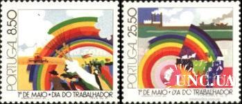 Португалия 1981 День Труда с/х хлеб еда комбайн флот рыбалка ** о