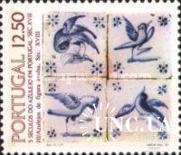 Португалия 1983 Азулежу плитка изразцы керамика фарфор узор цветы фауна птицы ** м