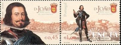 Португалия 2004 король Жуан IV люди герб архитектура замок сцепка ** о