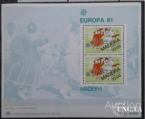 Португалия Мадейра 1981 Европа Септ этнос танцы музыка блок ** с