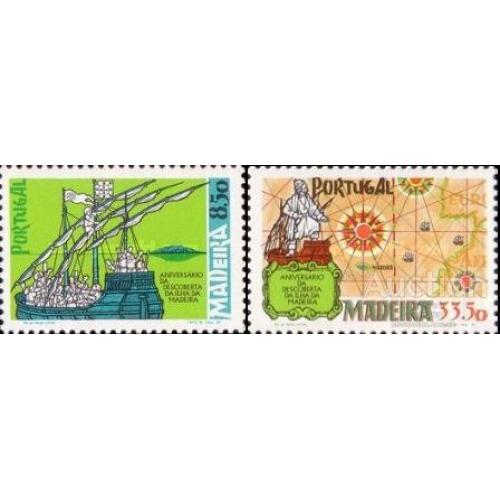 Португалия Мадейра 1981 открытие Мадейры мореплаватели люди флот корабли ** о