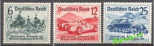 Рейх 1939 № 686-88 ретро автомобили машины спорт ** мо