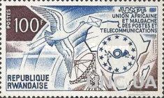 Руанда 1973 15 лет U.A.M.P.T. связь почта космос карта птицы ** о