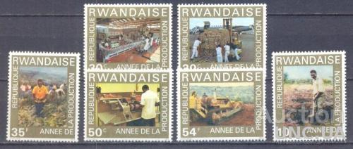 Руанда 1975 продукция страны с/х сельское хозяйство трактор авиация самолет ** о