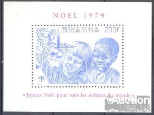 Руанда 1979 ООН Год ребенка Рождество живопись дети блок ** о