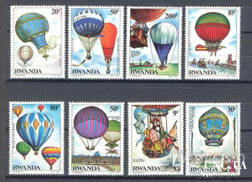 Руанда 1984 авиация воздушные шары **