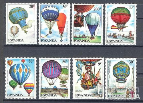 Руанда 1984 авиация воздушные шары **