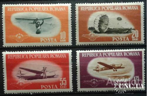 Румыния 1953 авиация самолеты планеры парашют спорт ** ол