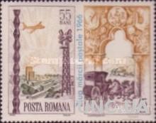 Румыния 1966 Неделя письма почта филвыставка кони кареты радио авиация самолеты птицы ** о