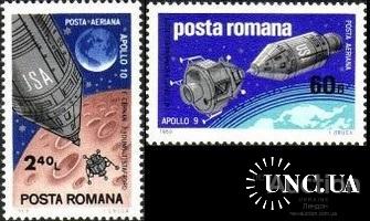 Румыния 1969 космос США Аполло-9 -10 Луна ** о