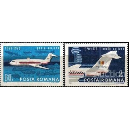 Румыния 1970 гражданская авиация самолеты ** о