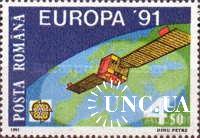 Румыния 1991 ЕВРОПА СЕПТ космос спутник карта блок ** о