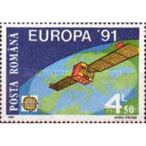 Румыния 1991 ЕВРОПА СЕПТ космос спутник карта ** о