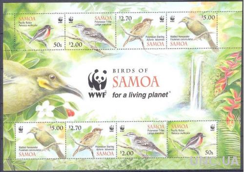 Самоа 2009 ВВФ WWF птицы фауна ** о