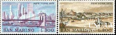 Сан Марино 1973 архитектура Нью-Йорк флот мост** о