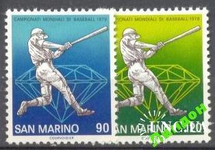 Сан Марино 1978 бейсбол спорт алмаз камни минералы геология ** о
