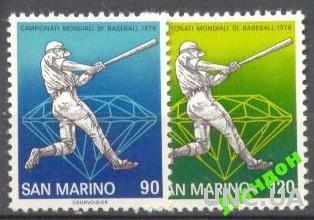 Сан Марино 1978 бейсбол спорт алмаз камни ** о