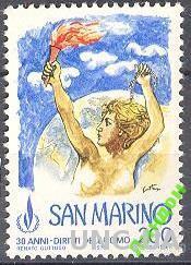 Сан Марино 1978 факел карта ню ** ом