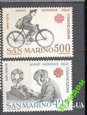 Сан Марино 1983 почта радио связь велосипед ** о
