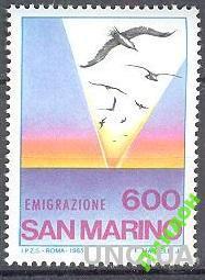 Сан Марино 1985 эмиграция птицы фауна ** ом