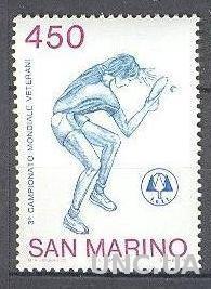 Сан Марино 1986 спорт настольный теннис ** ом