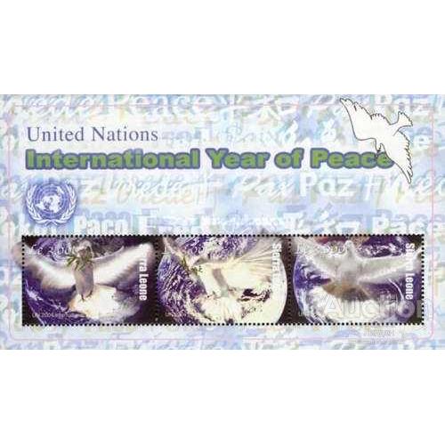 Сьерра Леоне 2004 птицы фауна ООН Год Мира блок ** о