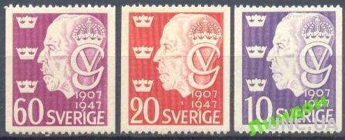 Швеция 1947 король Густав люди **