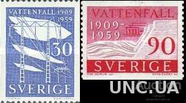 Швеция 1959 сила воды ГЭС ЛЭП энергия ** о