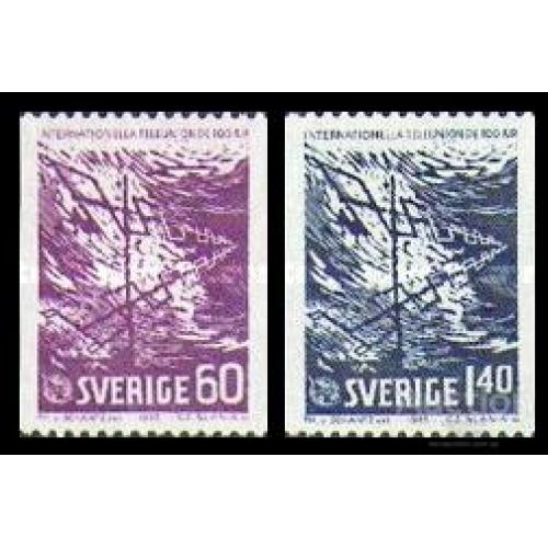 Швеция 1965 Международный союз электросвязи ITU связь ** о