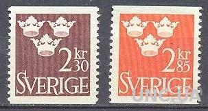 Швеция 1965 стандарт 2 марки ** о