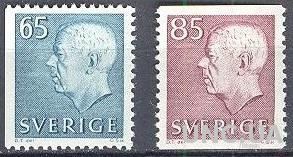 Швеция 1971 стандарт король 2 марки ** о