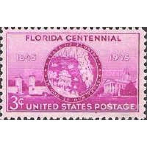 США 1945 штат Флорида карта ** есть кварт кр