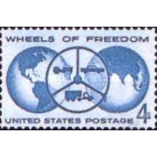 США 1960 Колеса Свободы автомобили машины карта ** о