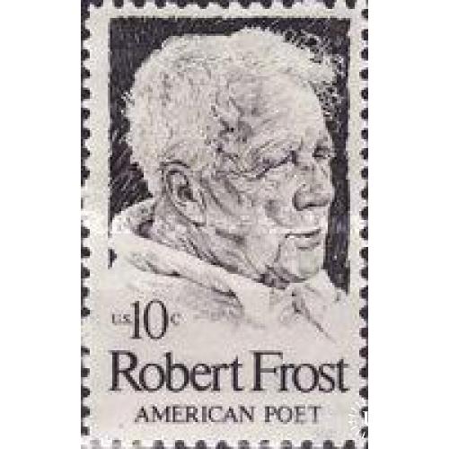 США 1974 Роберт Фрост писатель поэт люди ** крм