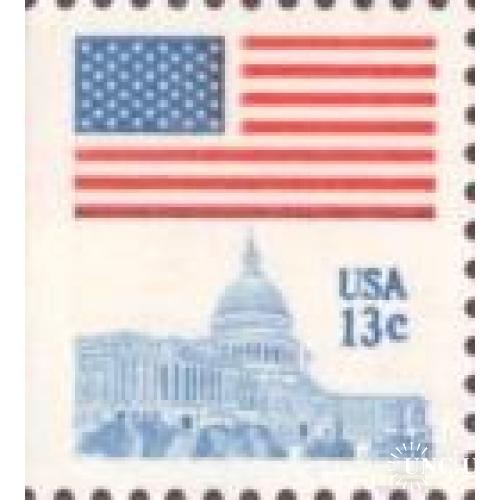 США 1977 стандарт Капитолий архитектура флаг 2 варианта зубцовки, есть кварт ** о
