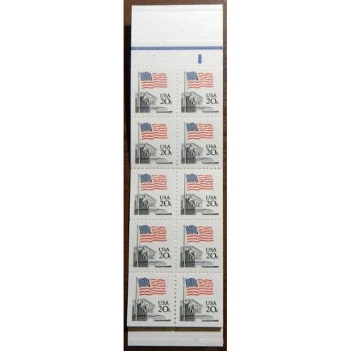 США 1981 стандарт (20 марок по 20с = 4$) архитектура флаг буклет ** м