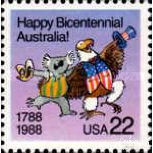 США 1988 200 лет Австралии птицы фауна ** м