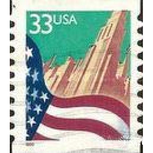 США 1999 флаг город стандарт архитектура зуб вариант 2 ** о