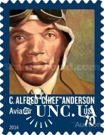 США 2014 авиапочта авиация самолеты C. Alfred Anderson люди ** м