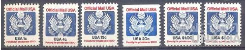 США стандарт герб серия 6 марок ** м