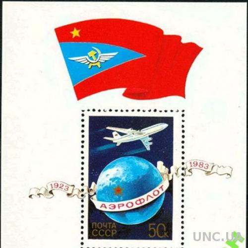 СССР 1983 Аэрофлот авиация самолеты карта ** ом